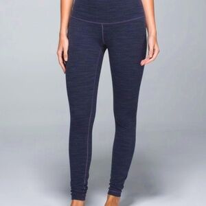 Lululemon Wunder Leggings Diamond Jacquard Space Dye Black Nightfall size 4